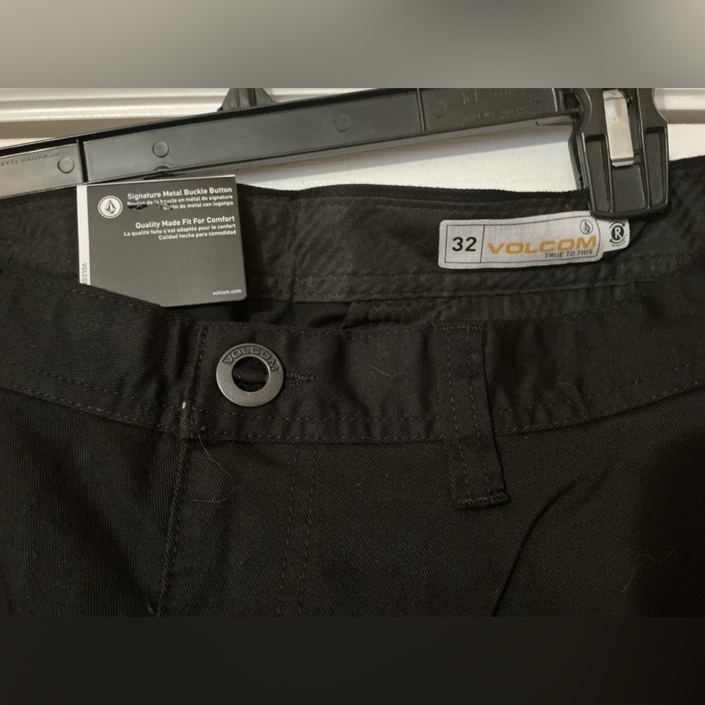 NWT Volcom Frikin Modern Stretch Chino Pants Black 32x32 - Picture 12 of 12